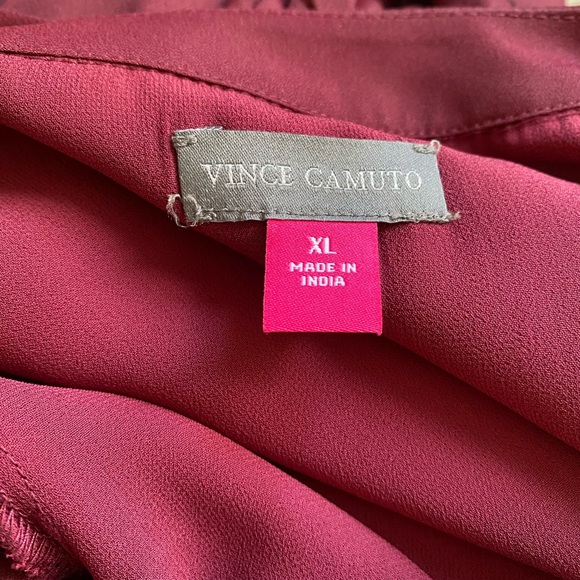 Burgundy Vince Camuto long sleeve lose fit fall dress size XL NWT - Picture 7 of 7
